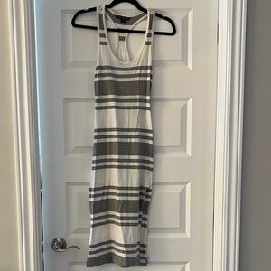 French Connection Gray and White Dress